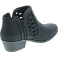 thumbnail image 5 of Soda Women's Perforated Cut Out Stacked Block Heel Ankle Booties, 5 of 7