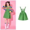 thumbnail image 2 of JAJAHO Girl Suspenders Skater Skirts A-Line Pleated Skirts Girl Solid Color Elastic Waist Falred Overall Dress For Kids 3-12 Years Comfortable Skirt, 2 of 4