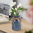 thumbnail image 4 of GOOHOCHY Maceta vintage de hierro con asas dobles y contenedor rústico para flores, 4 of 8