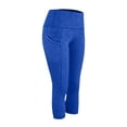 thumbnail image 2 of Bixock Girls Leggings High Waist Yoga Pants with Pockets Kids Soild Color Soft Casual Capri Pant Workout Activewear Girls Clothings Size 6-7Years, 2 of 6