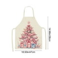 thumbnail image 3 of Virelaxpo 47x38cm Christmas Themed Apron with Santa and Tree Designs for Holiday Cooking and Protection, Polyester Fabric Adjustable Style, 3 of 6