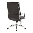 thumbnail image 2 of High Back Manager's Faux Leather Chair in Black with Chrome Base, 2 of 5