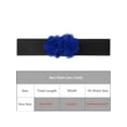 thumbnail image 4 of INSPIRE CHIC Women's Elastic Wide Waist Belt, Large Double-Flower Stretchy Corset Sweet Elegant Casual for Dress 68x6cm/26.8x2.4 inches(LxW) Royal Blue, 4 of 6