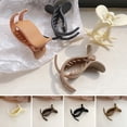 thumbnail image 2 of Mosey Women Solid Color Retro Hair Claw Clip Frosted Meatball Head Fixed Hairpin Ponytail Clip Hair Styling Tools Hair Accessories, 2 of 8