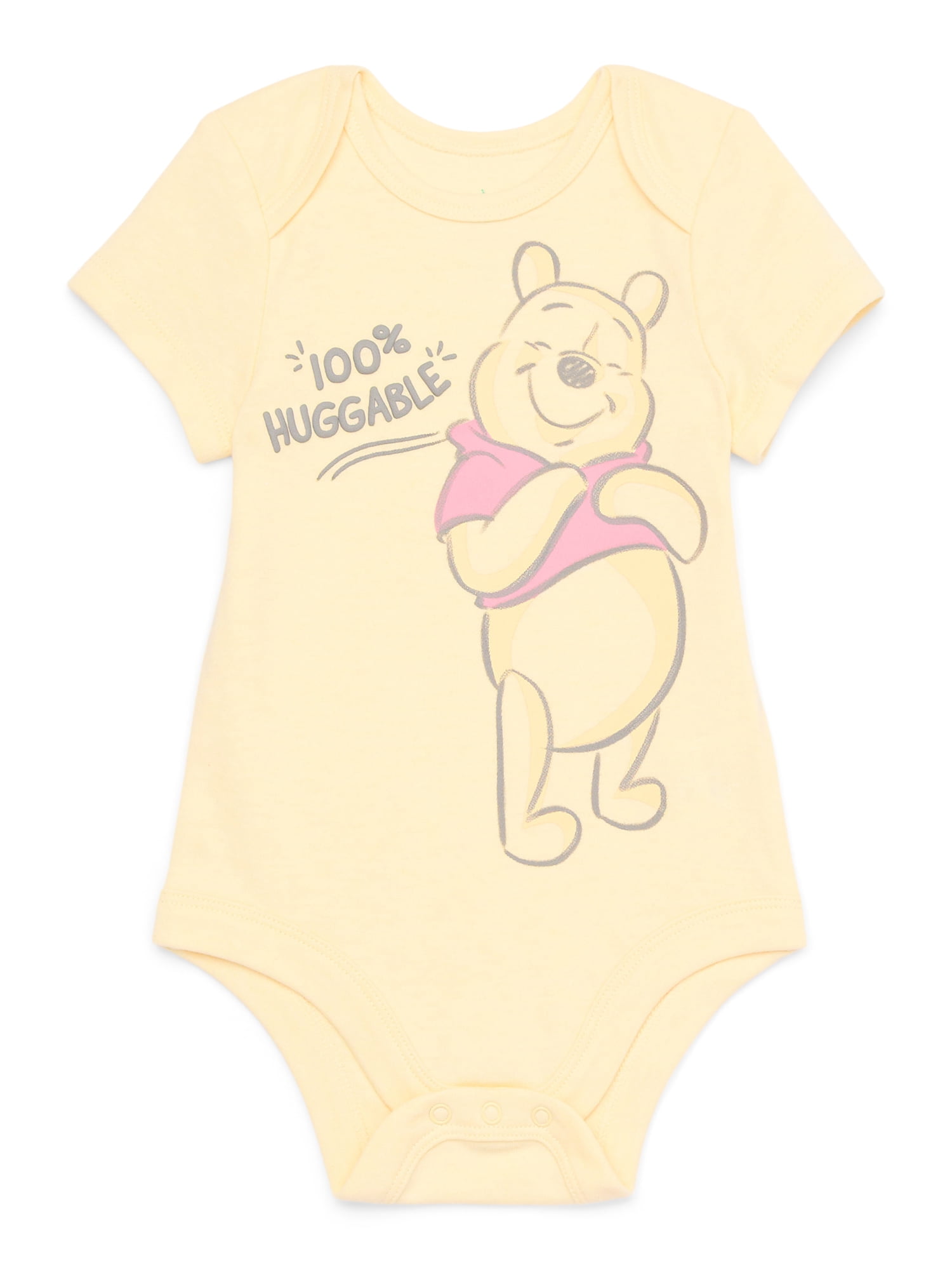 Disney Baby Wishes + Dreams Character Infant Baby Short Sleeve Bodysuits, 3-Pack, Sizes Newborn-12 Months