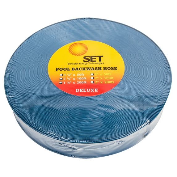Heavy Duty Deluxe 2'' Backwater Hose for Swimming Pools - 200ft long