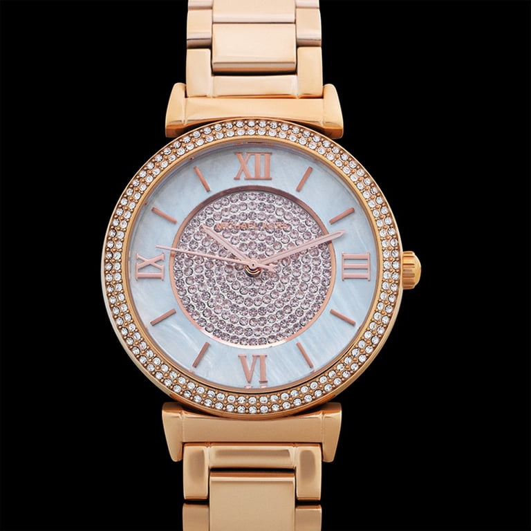 Michael Kors Women Watch Quartz Mother of Pearl Dial Gold ST Michael Kors Rose Gold Tone MK5491 Parker Mother of Pearl  main image 4