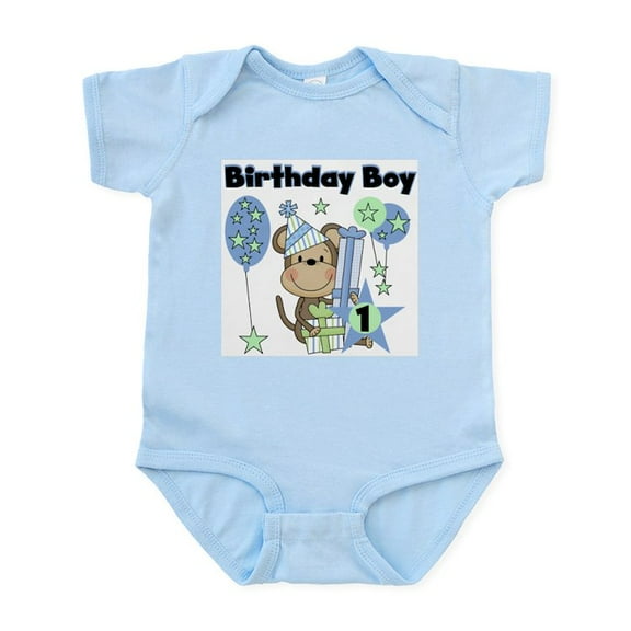 CafePress - Monkey 1St Birthday Infant Bodysuit - Baby Light Bodysuit, Size Newborn - 24 Months
