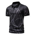 thumbnail image 1 of EGNMCR T-Shirts pour Homme Mode Personnalité Chemise Décontractée Coupe Ajustée à Manches Courtes Imprimée Col Rabattu Blouse & Chemise Cadeaux pour Hommes, 1 of 9