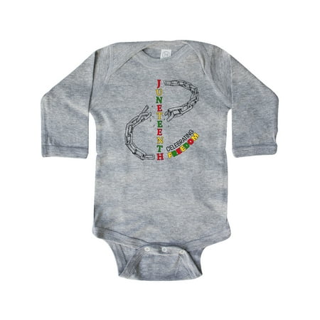 

Inktastic Juneteenth-Celebrating Freedom- Breaking Chains Gift Baby Boy or Baby Girl Long Sleeve Bodysuit