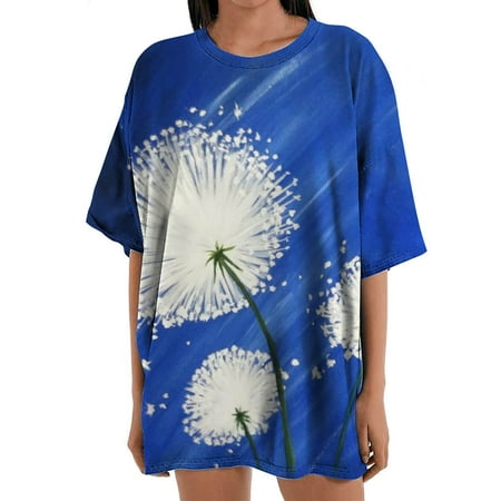 

Womens Short Sleeves Flower Pattern Casual Short Sleeve Tops Blouse Corset Tops Ladies Going Out Plus Size Tees Fall Winter Boho Floral Tunic Tops Gym Athletic Workout T-shirts Polo Shirts