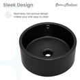 thumbnail image 3 of Monaco Round Ceramic Bathroom Vessel Sink in White, 3 of 7