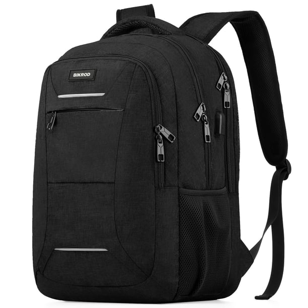 Mochila BIKROD para hombre y mujer, escuela, viajes universitarios, color negro