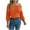 Orange, variant on Kaemgyyd Women's off Shoulder Sweater Fashion Cable Knit Going out Long Sleeve Shirt Clothing Casual Stretch Crop Top