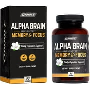 Dreamtimes Alpha Brain Premium Nootropic Brain Supplement, 90 Count,for Men & Women - Caffeine-Free Focus Capsules for Concentration, Brain & Memory Support - Brain Booster Cat's Claw,Bacopa,Oat Straw
