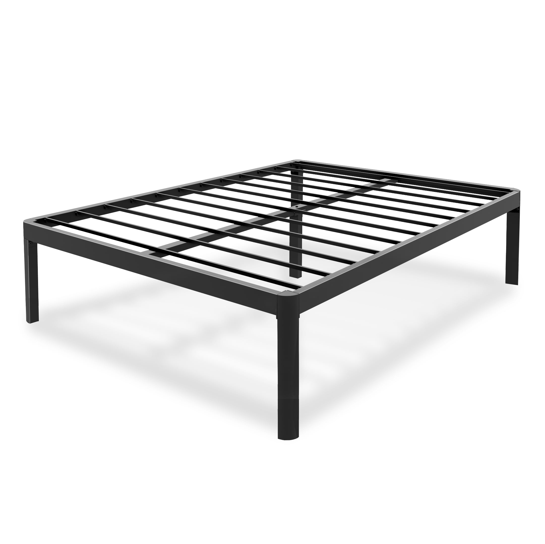 Yitong Angel King Bed Frame with Round Corner Edge Legs, 18 Inch Tall