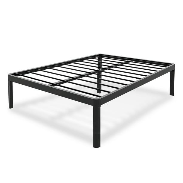 Yitong Angel King Bed Frame with Round Corner Edge Legs, 18 Inch Tall