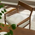 thumbnail image 2 of Modway Solara Fabric Wood Dining ArmchairsSet of 2 in Walnut Heathered Weave Beige, 2 of 10