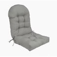 thumbnail image 2 of Chair Cushion High Back, Waterproof Outdoor Patio Seat Cushion, Non-Slip Secure Straps, Thick Comfortable Foam, Fade Resistant for Rocking Chairs, Porch, Gliders, Indoor and Outdoor Use Gray, 2 of 7