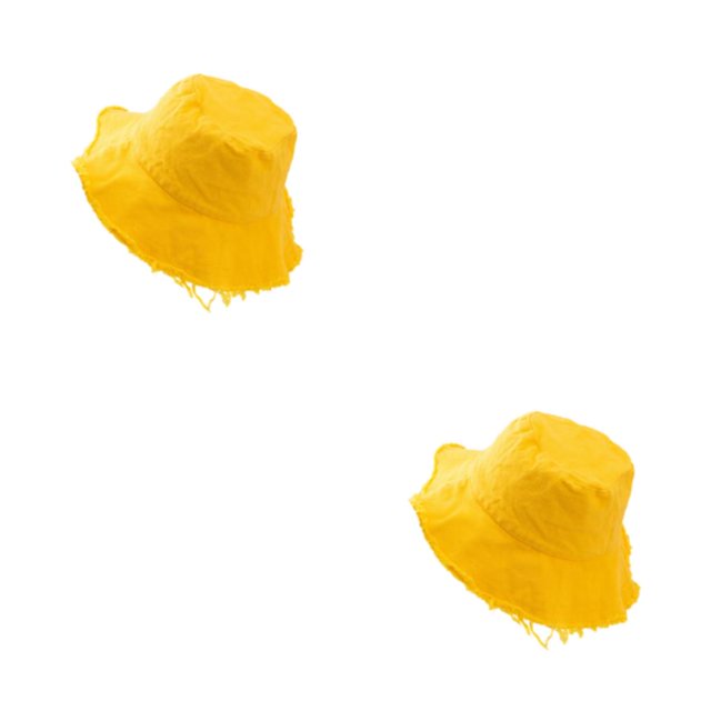 maskred Stay Sun Safe And Stylish With Bucket Hat For Outdoor Adventures M Easy To Wear brilliant yellow 2Set
