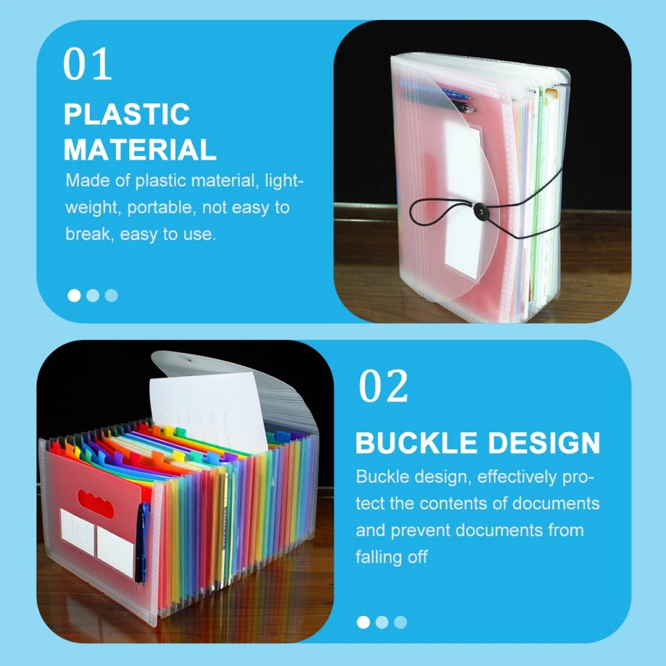 Transparent Organ Bag Baby Documents Organizer Folder Folders Accordion Bill