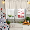thumbnail image 5 of Cream Curtain Valances for Windows, Kitchen Valance Window Treatments Panel 2 Pack, Solid Color Farmhouse Beige Rod Pocket Short Curtains for Bathroom Bedroom 54 x 18 Inch, 5 of 8