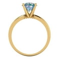 thumbnail image 4 of Clara Pucci 14K Yellow Gold 1.5ct BlueMoissanite Solitaire Ring for Women, 4 of 8