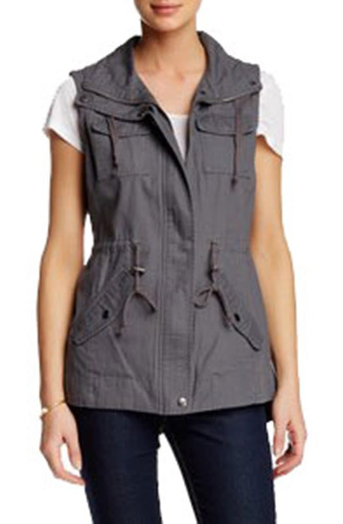 Sebby Women Cotton Canvas Safari Vest Jacket ST6140