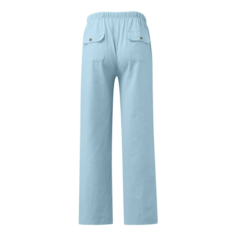 TOWED22 Mens Sweatpants With Pockets,Men Sweat Pants Print 3D Joggers Pants  Elastic Waist Full Length Sweatpants Light Blue,L