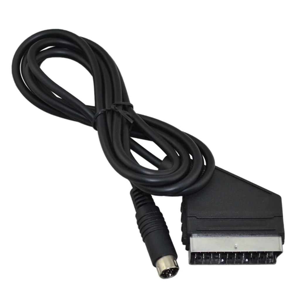 Margaret Mitchell Inconsistent straal SUNRI 5.9ft Scart Cable RGB AV Connector Cable for Sega Saturn Game Console  - Black - Walmart.com