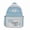 blue, variant on Japanese-style sweet and cute polka dot backpack with small pom-poms, fresh and stylish design for students, high aesthetic value, niche design for women