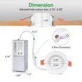 thumbnail image 2 of Togalonn Pot Lights 3 Inch LED Recessed with Night Light, Dimmable & 5CCT Selectable Slim Soffit Downlight, Ultra-Thin Canless Wafer Lighting, cETL,, 2 of 8