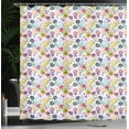 thumbnail image 3 of Ambesonne Floral Shower Curtain, Colorful Translucent Flowers, 69"Wx75"L, Multicolor, 3 of 4