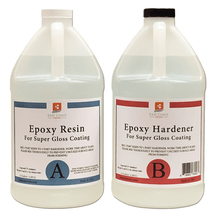 EPOXY RESIN 1 Gal kit for Super Gloss Coating and Table (Best Exterior Wood Filler Epoxy)