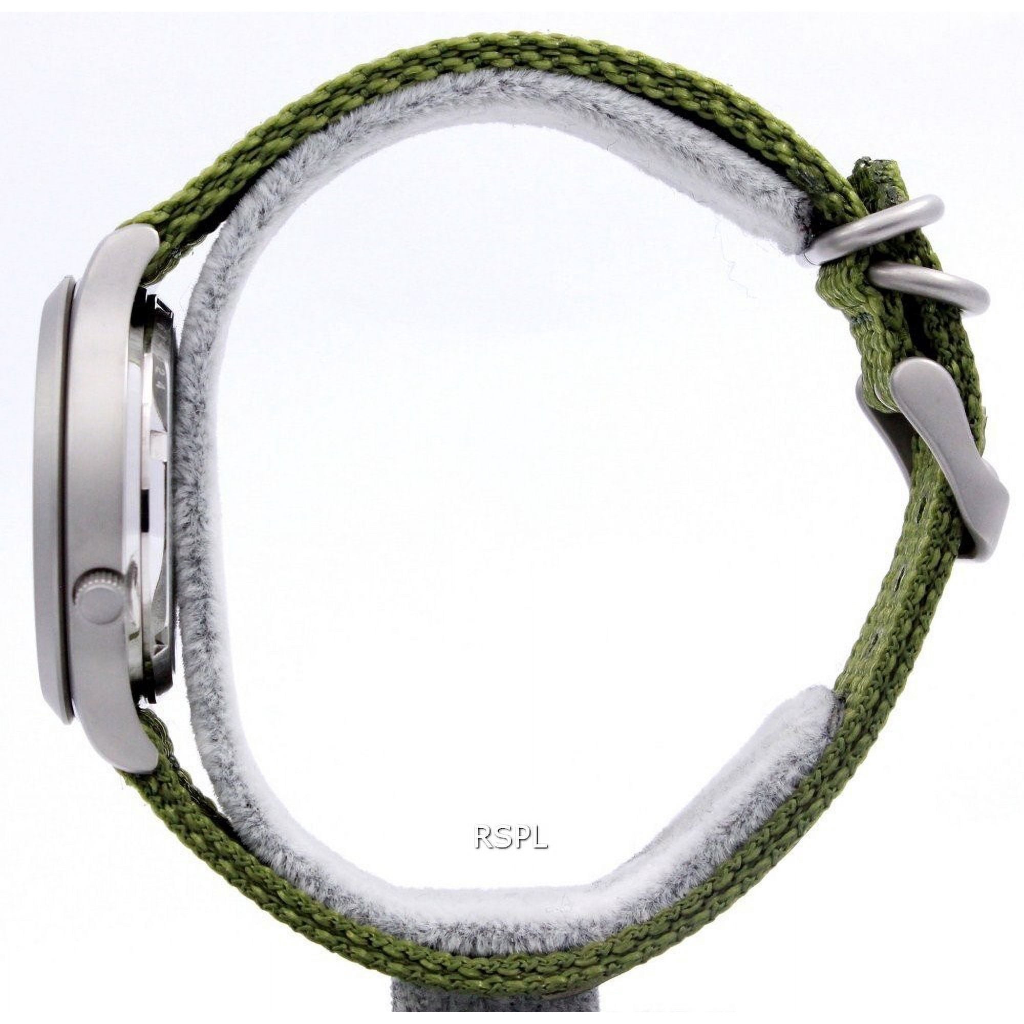 Seiko Men s 5 Automatic SNK805K2 Green Canvas Self Wind Fashion Watch Walmart