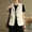 c01White, variant on JGGSPWM Women's Vintage Cotton Linen Sleeveless Vest Jacket Top Loose Fit Button V-Neck Vest with Pockets Black M