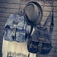 thumbnail image 2 of Sac à Dos en Denim Mode Rétro Lavé pour Étudiants Bleu Profond, 2 of 6