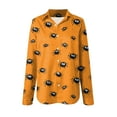 thumbnail image 5 of Godom Halloween Shirt Women Shirts Pumpkin Graphic Tee Long Sleeve Button Down Blouse, 5 of 5