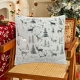 thumbnail image 5 of Btomtd 17.7x17.7 in Furry Christmas Pillowcase Decorative Pillow Cover for Winter Holiday Decor Cushion Cover Suitable for Home Sofas Festive Pillow Case, Silver, 5 of 6
