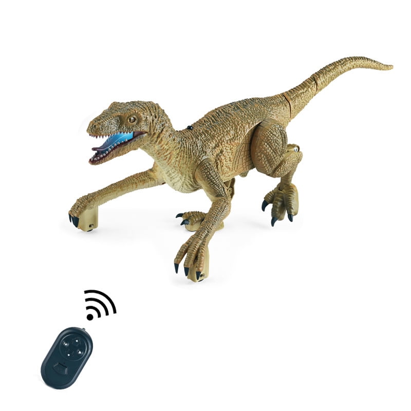 Remote Control Dinosaur Toys with LED Light and Movable Joint Battery Powered Birthday Xmas Gift