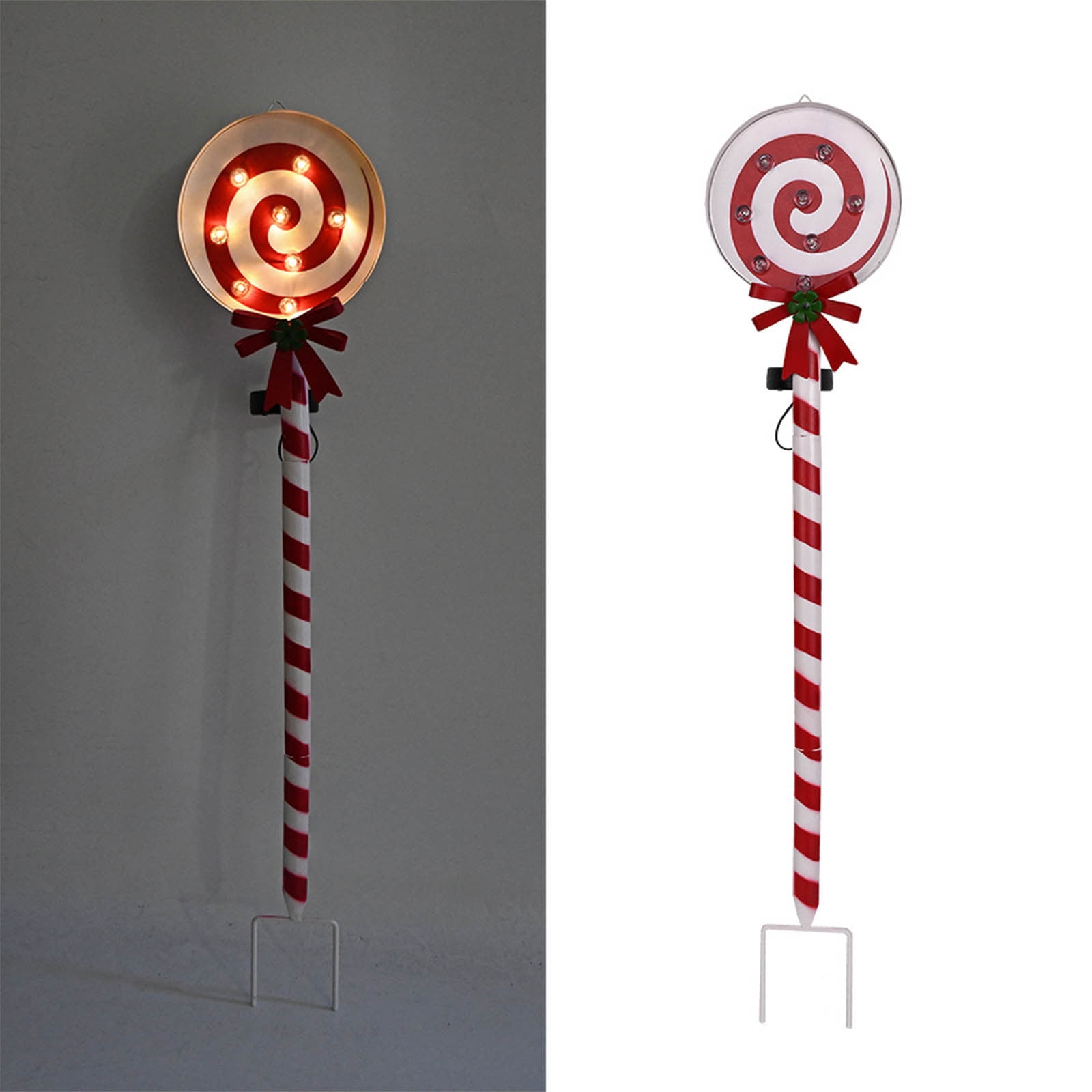 Matoen Solar Christmas Pathway Lights, Solar Lollipop Lights Christmas Decorations Outdoor, Waterproof Christmas Garden Stake Lights for Patio, Yard, Garden, Lawn Christmas Holiday Decor
