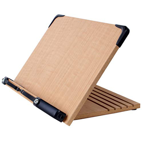 CMTK Book Stand Metal,Adjustable Book Holder Bible Cookbook Textbook Reading Stand Desk Portable Light Foldable Sturdy 