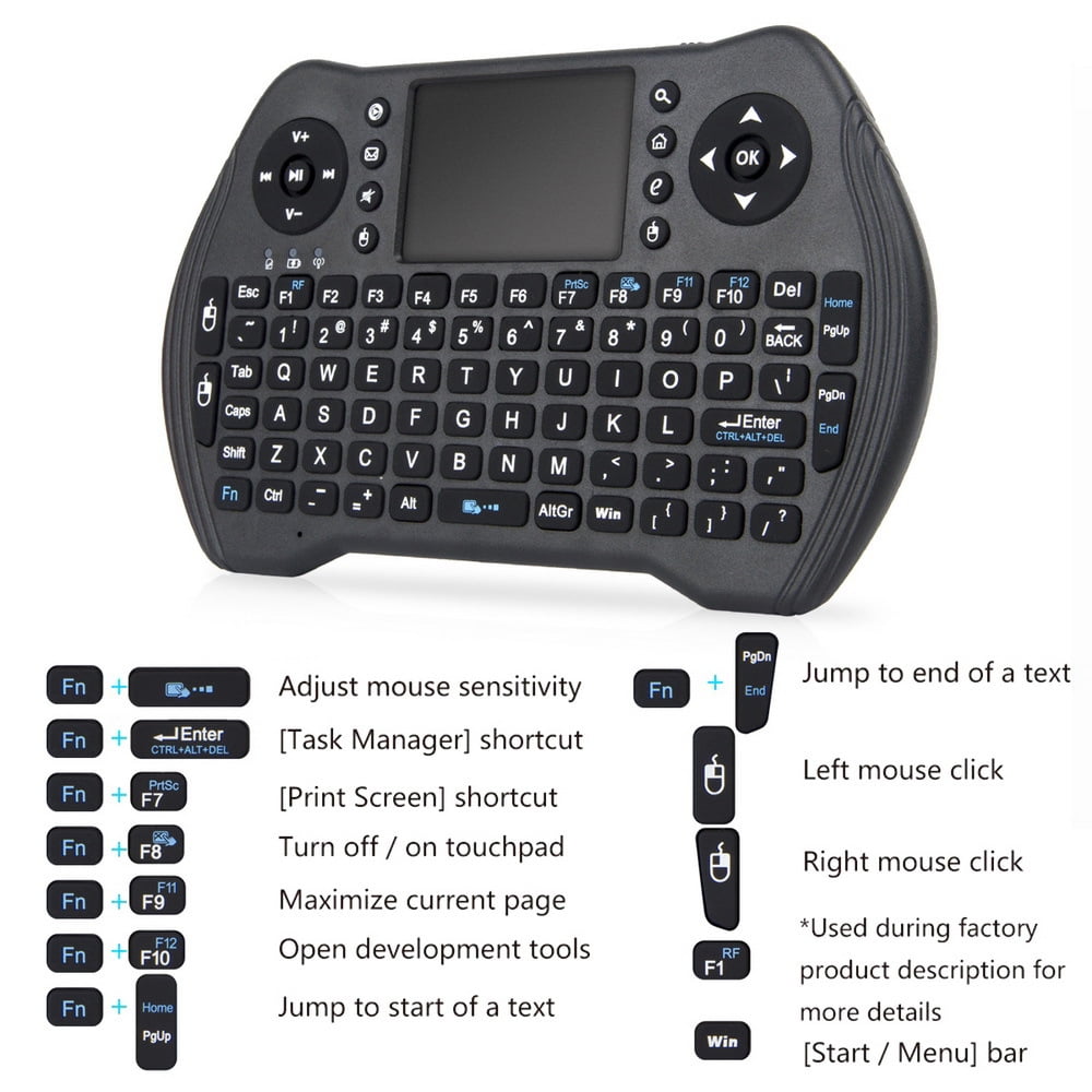 Calvas i8 keyboard 2.4GHz Wireless mini Keyboard with Touchpad Fly Air Mouse Remote Control For Android TV BOX PS3 PC Color: Russian no Backlit - no Backlight