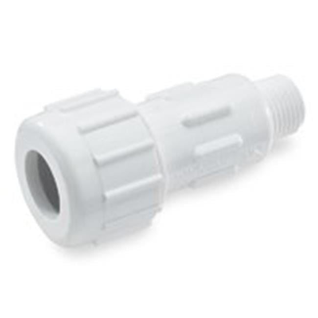 King Brothers Inc 3/4-Inch White CCC-0750 PVC Compression Coupling 