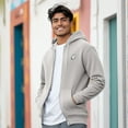 thumbnail image 4 of Dalix Ghost Embroidered Zip Hoodie Fleece Long Sleeve Pocket Warm Soft Mens in Silver S Small, 4 of 5