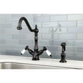 thumbnail image 2 of Kingston Brass Heritage Two Handle Single-Hole Kitchen Faucets KS1235PLBS, 2 of 3
