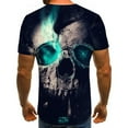 thumbnail image 2 of 3D Print Skull Tshirt Short Sleeve Novelty Funny Graphic T Shirts for Men Vampire Skeleton Graphic Casual Crewneck Fashion Tee Tops, 2 of 3