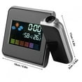 thumbnail image 4 of Dosaele Projection Digital Weather LCD Snooze Alarm Clock Projector Color Display LED Backlight Black, 4 of 8