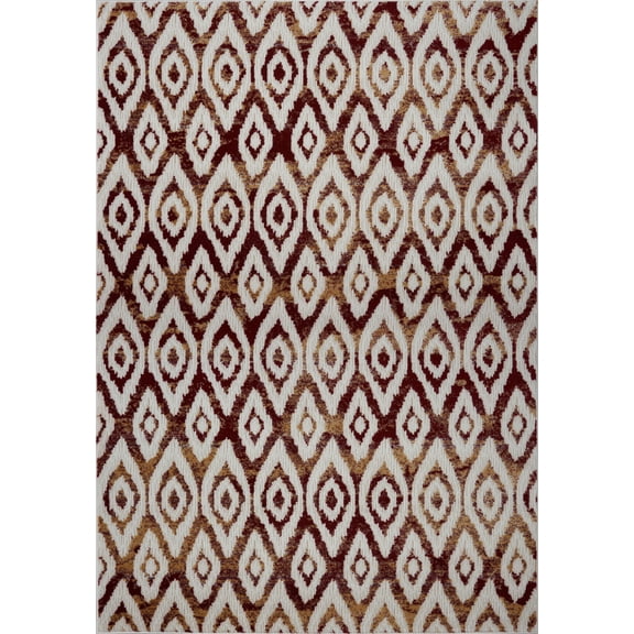 Ladole Rugs Bolivya Collection Geometric Soft Indoor Modern Area Rugs Carpet in Yellow Pink, 7x10(6'5" x 9'5" (200cm x 290cm)