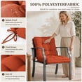 thumbnail image 4 of Kimunuk Outdoor Chair Cushions Set of 2, 39 x 20 x 4 in Non Slip Porch Swing Cushion Seat Back Cushions with Ties for Indoor Patio Rocking Chair, Orange, 4 of 7
